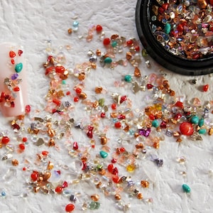 Cherry Harmony Nail Crushed Glass, Broken Stone, DIY Decorations