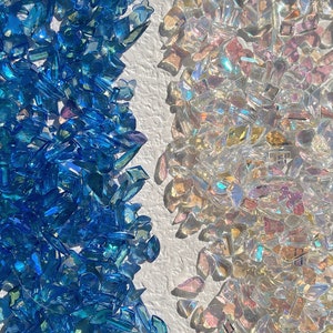 50 pcs Mixed Polar Light Nail Crystal, Aurora Nail Rhinestone, Flatback Nail Decoration