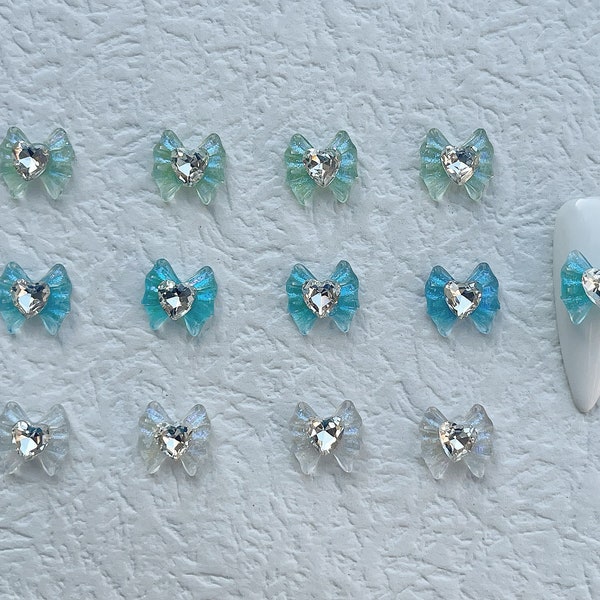 5pcs Rhinestone Bowknot Nail Charms, Nail Art, Cute Nail Decoration