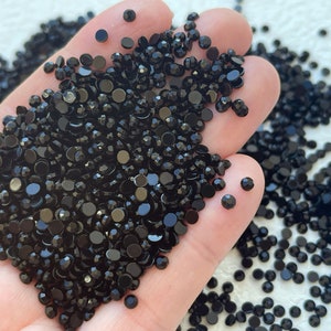 3mm Black Resin Rhinestones/Non-Hotfix Flatback Nail Decoration