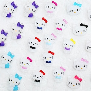10pcs Kawaii Kitty Nail Charms, Flatback Charms, Cabochons Ornament, Scrapbook DIY Crafts