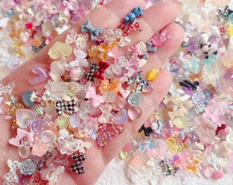 50/100pcs  Mix Colors Assorted Mix 3D Kawaii Nail Charms, Nail Art, Cute Nail Decoration