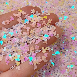 2g/5g Light Pink Mouse Head Shape Glitter/ Glitter For Nail Art, Face, Resin Crafting