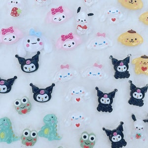 10pcs Kawaii San Nail Charms, Flatback Charms, Cabochons Ornament, Scrapbook DIY Crafts