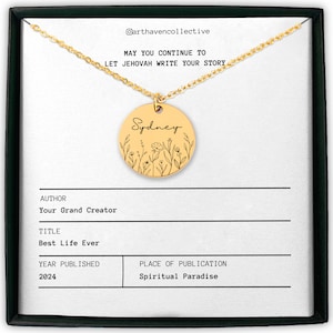 Colar JW 2025, a melhor vida de todos os tempos, para meninas, colar de batismo JW personalizado, presente de batismo JW para irmãs, mulheres, gravado, os melhores presentes de vida de todos os tempos