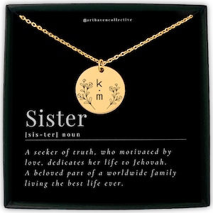 Jw taufe Box für Schwestern,für Nichte,für Mädchen,Jw Taufgeschenk für Schwestern,für Frau,Jw Taufe Halskette personalisiert,Jw regalo bautizo