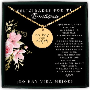 jw no hay vida mejor ketting, gepersonaliseerd, jw best life ever ketting spaans, jw spaans doopcadeau voor zussen, jw regalo de bautismo,