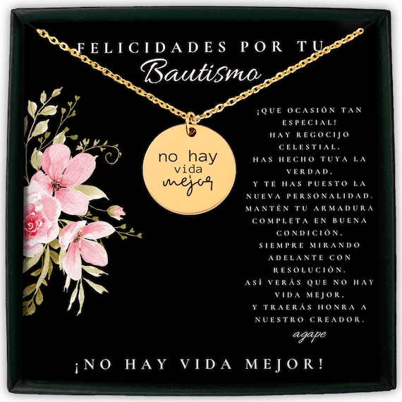 jw no hay vida mejor necklace, personalized, jw best life ever necklace spanish, jw spanish baptism gift for sisters, jw regalo de bautismo,