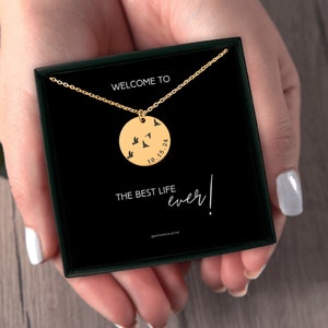 Best life ever Halskette, personalisiert, Gold, Rose, für Mädchen, für Schwestern, für Frau