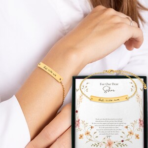 Bracelet la plus belle vie de tous les temps, pour sœurs, pour femme, pour fille, personnalisé, gravé, avec poème, coffret cadeau meilleure vie de tous les temps, or, or rose,