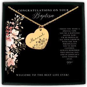 Jw Taufe Geschenk für Schwestern, Jw Taufe Halskette personalisiert, no hay vida mejor, la vida mas hermosa, jw regalo de bautizo, no hay vida mejor