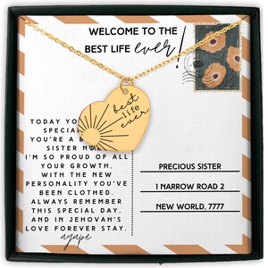 best life ever halskette 2025,personalisiert,für Nichte,für Mädchen,Jw taufe Geschenk für Schwestern,für Frau,jw taufe Halskette personalisiert,Jw taufe