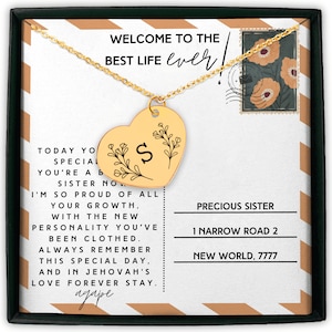 Jw best life ever halskette 2025,personalisiert,für Nichte,Mädchen,jw taufgeschenk für Schwestern,für frau,jw taufkette personalisiert,graviert