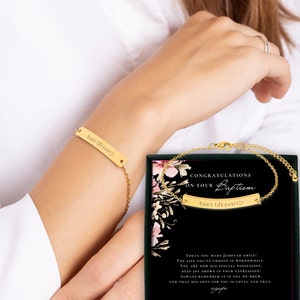 Bracelet le plus beau de tous les temps, pour sœurs, pour femme, pour fille, personnalisé, gravé, or rose, or, boîte-cadeau de bienvenue dans la plus belle vie de tous les temps