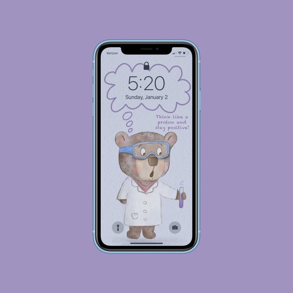 Cute Chemistry Bear Iphone Android Wallpaperphone - Etsy Australia