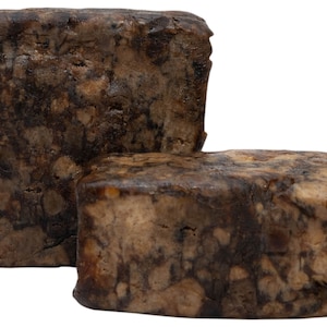 Raw African Black Soap 2.2 lb | 35.3oz. Organic, vegan and handcrafted from Ghana. Heathy skin and face. For eczema, acne, scars. Wholesale