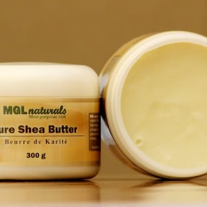 Pure Shea Butter 11oz whipped, unrefined, organic, raw, apple & honey-suckle scented.