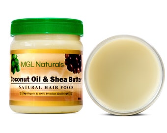 MGL Naturals Kokosöl und Sheabutter Haarnahrung. Afrikas erste Wahl für Super-Haarwuchs, Kanten, Reparatur von beschädigtem Haar und Haarweichheit