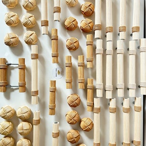 Beige Rattan Drawer Knobs ,Wicker Natural Rattan Rope Handle, Rattan Drawer Pulls, Rattan Handles for Drawers, Wicker Drawer Pull Set
