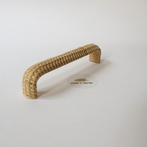 Cabinet Pull Rattan Handles, Wicker Natural Rattan Rope Handle, Rattan Drawer Pulls, Rattan Handles for Drawers, Kitchen Cabinet Hardware image 6