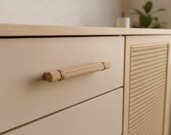 Maniglie per cassetti in rattan, accessori da cucina in vimini in stile boho