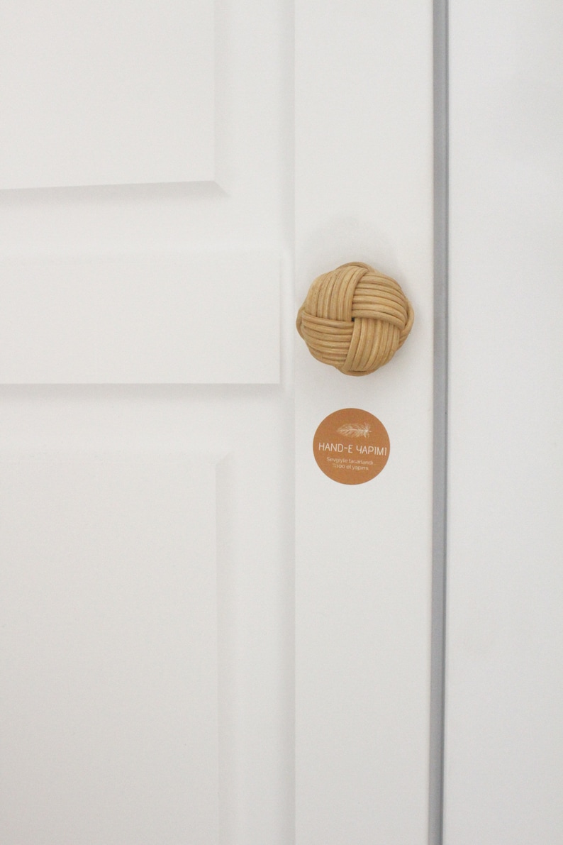 Beige Rattan Drawer Knobs wicker Natural Rattan Rope Handle Etsy