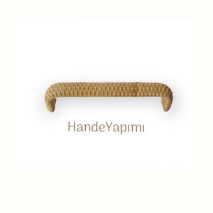 Cabinet Pull Rattan Handles, Wicker Natural Rattan Rope Handle, Rattan Drawer Pulls, Rattan Handles for Drawers, Kitchen Cabinet Hardware image 3