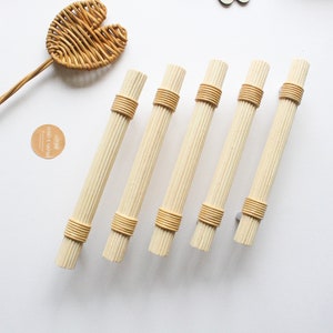 Cabinet Pull Rattan Handles, Wicker Natural Rattan Rope Handle, Rattan Drawer Pulls, Rattan Handles for Drawers, Kitchen Cabinet Hardware