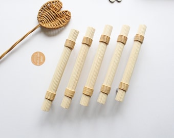 Cabinet Pull Rattan Handles, Wicker Natural Rattan Rope Handle, Rattan Drawer Pulls, Rattan Handles for Drawers, Kitchen Cabinet Hardware