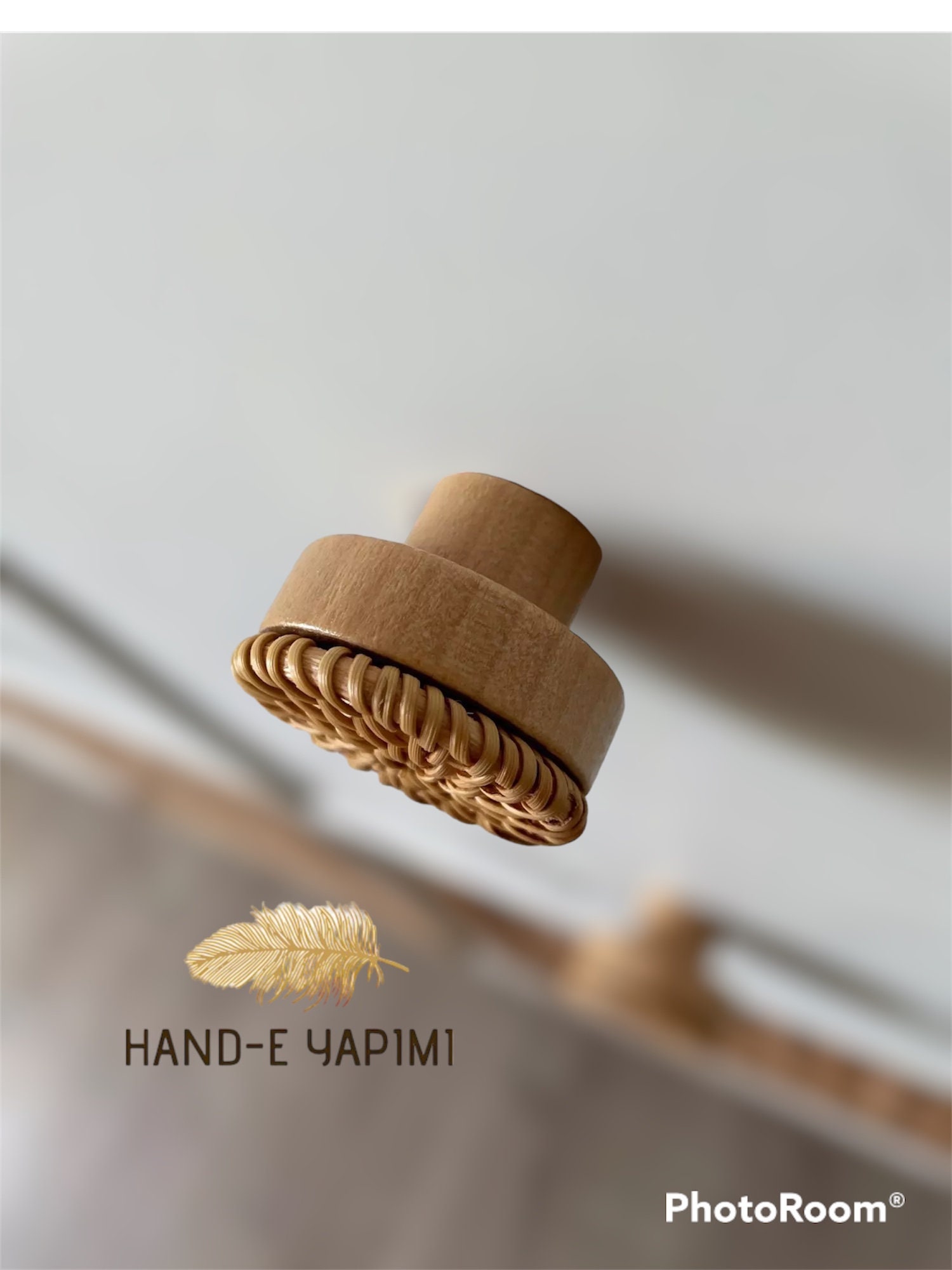 Rattan Rope Handle , Cabinet Handle Wood Draver, Wicker Drawer Knobs ...