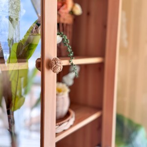 Poignée corde en paille, Poignée corde en osier, Boutons de tiroir, Poignées d'armoire bohème, Poignée de meuble en bois, Quincaillerie de commode en bambou image 5