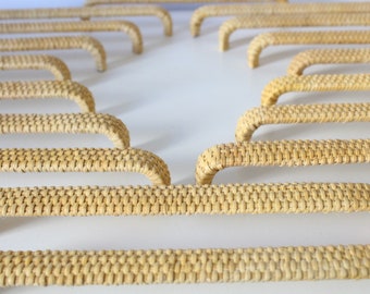 Cabinet Pull Rattan Handles, Wicker Natural Rattan Rope Handle, Rattan Drawer Pulls, Rattan Handles for Drawers, Kitchen Cabinet Hardware