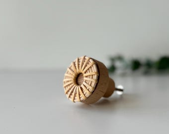 Wooden Handle, Design cabinet handle, Rattan  Knob, Rattan Drawer Pulls, Rattan Handles for Drawers, Wicker Drawer Pull, handmade knobs