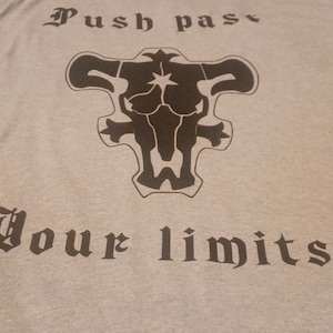 Push past your limits black bulls shirt