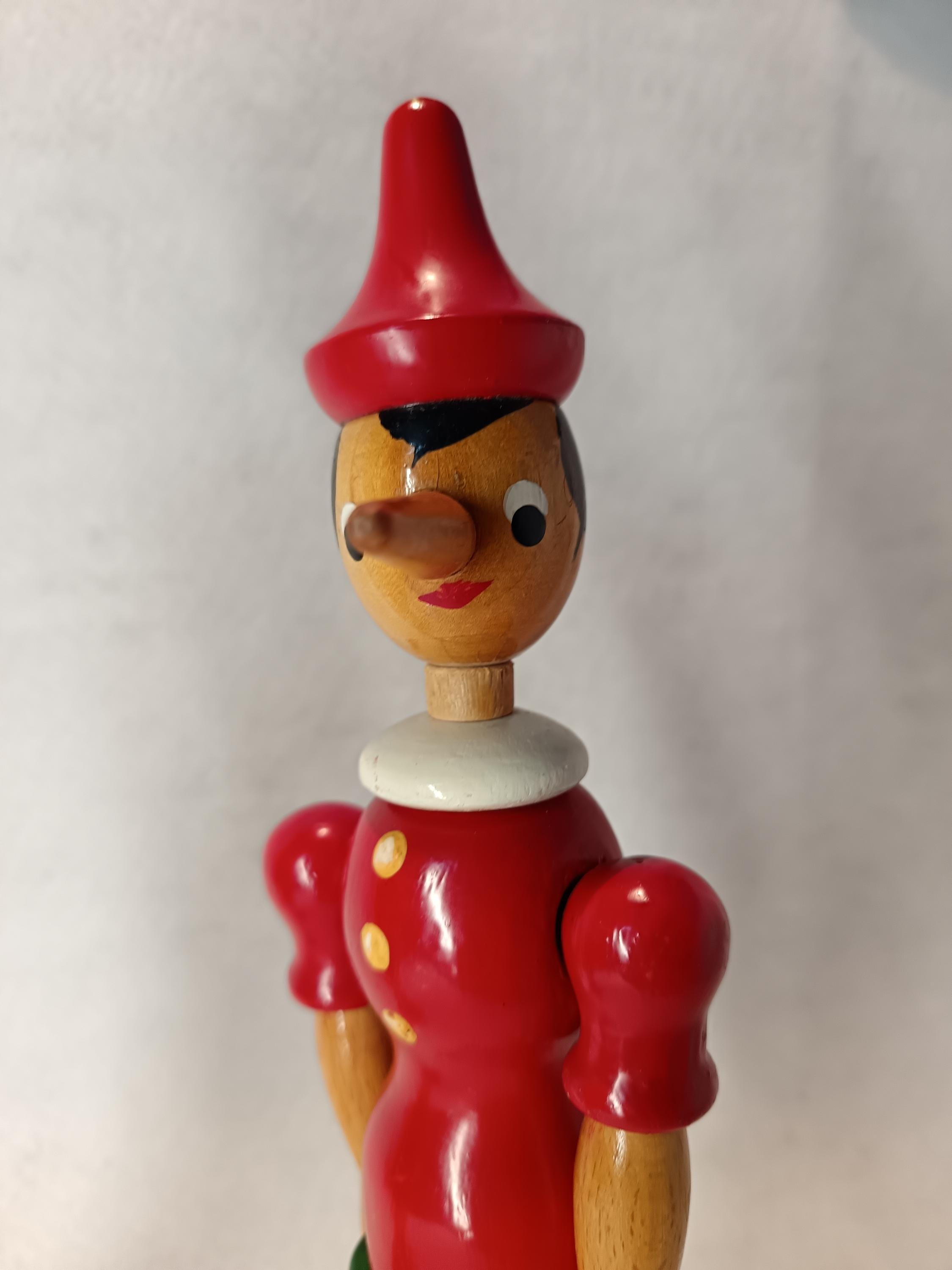 Vintage Wooden Pinocchio 1960s – Jointed, Hand-painted, Made in Italy ...