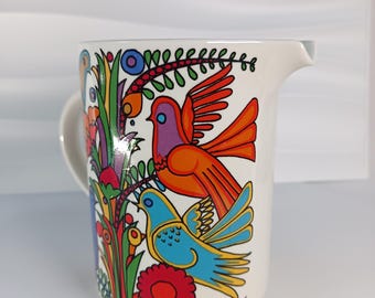 Porcelain milk jug marked Villeroy & Boch with a colorful Mexican-style decoration. Acapulco series