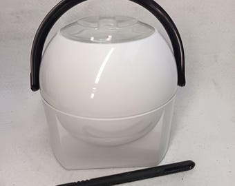Vintage ice bucket  space-age design Maria Grazia Fiocco  for Biesse, Made in Italy,