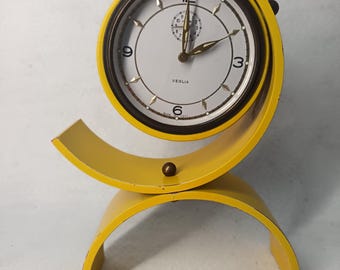 Vintage Italian Veglia Wind-up Alarm Clock-old Timepiece for Decor