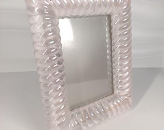 Glass and silver vintage tabletop photo frame. Made in Italy. Dimensions: 14 cm x 18 cm