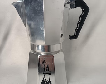 Bialetti Moka Express 18-Cup Coffee Maker – Large Vintage 1990s, Made in Italy