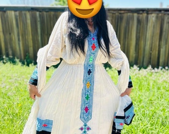 Habesha Dress Ethiopian Traditional Clothing Handmade African Wedding Dress