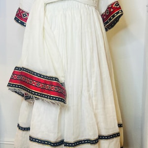 Ethiopian Habesha Kemis Dress – Traditional Eritrean Cotton Wedding Outfit, Coffee Ceremony Attire