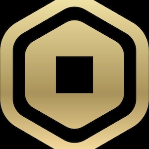 Op de afbeelding: Een gouden zeshoekige munt met een zwart vierkant in het midden.