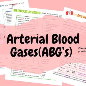 Arterial Blood Gasses | Respiratory  and Metabolic Alkalosis & Acidosis Review | Includes ABG Practice Questions and Answer Key
