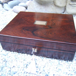 Antique jewellery box Victorian 19th century, 1860, document, vintage wood, ring, necklace, watch, pendant, brooch, bracelet, gold, silver