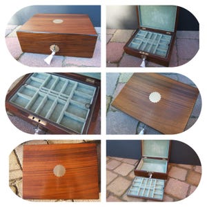 Antique Victorian jewellery box, wood 19th century, inlaid, vintage box, ring, necklace, watch, pendant, brooch, pin, bracelet, gold, silver