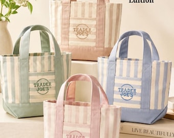 Trader Joe’s striped Mini Canvas Tote Bags