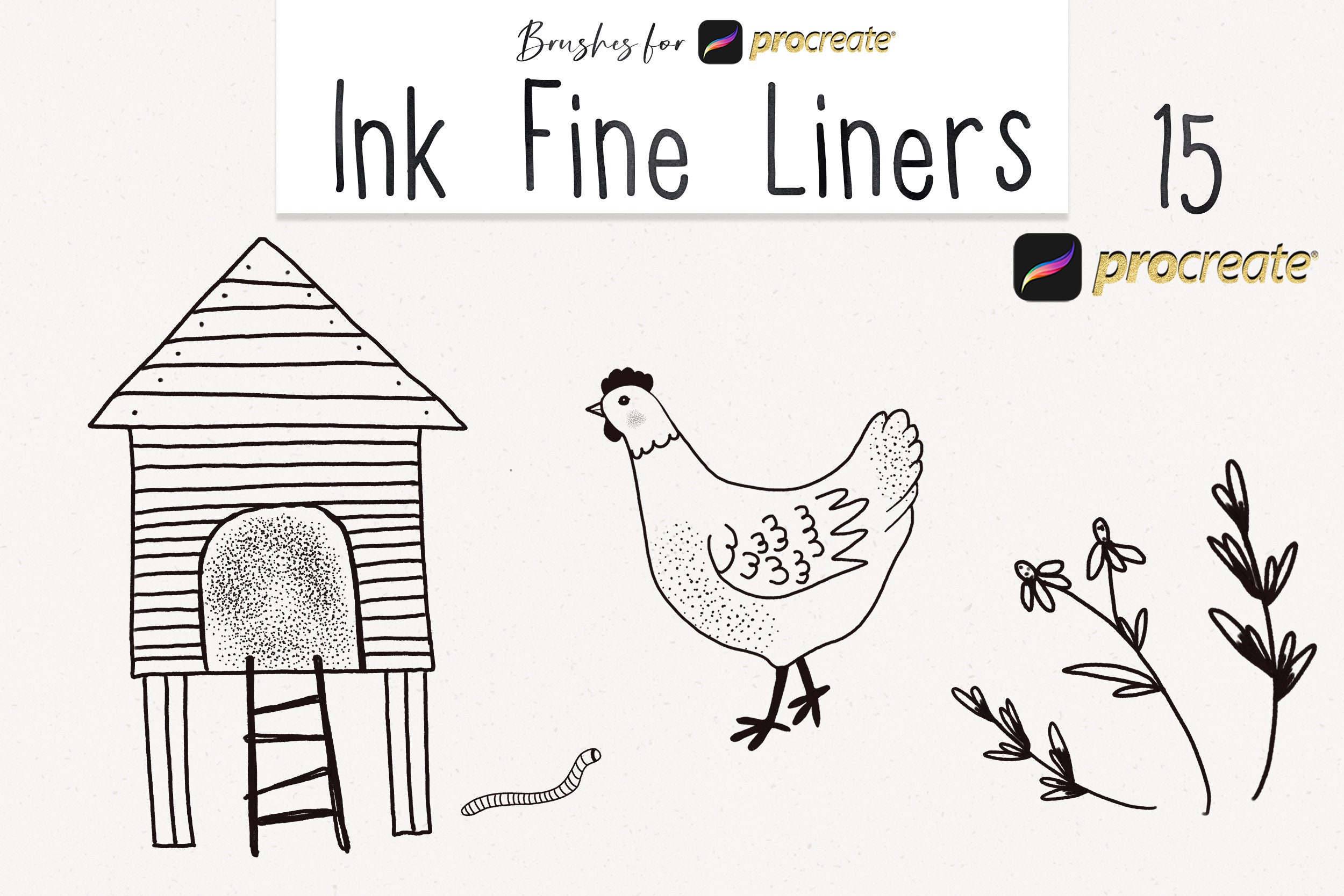 Ink Fine Liners Brushes for Procreate. Micron Ink Pen Brushes Etsy