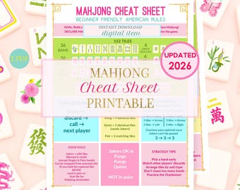 Guida rapida al Mahjong americano / Guida per principianti 2026 (PDF stampabile)