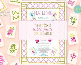 American Mahjong Table Guide | Beginner Cheat Sheet (PDF)